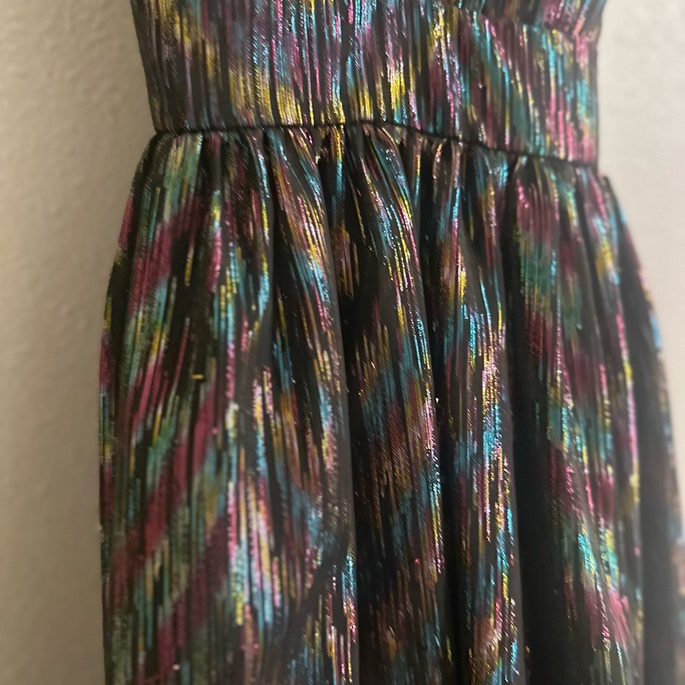 Aidan by Aidan Mattox Black Dress with Metalic Colors - Picture 6 of 15